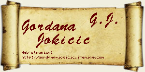 Gordana Jokičić vizit kartica